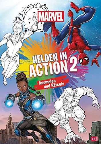 MARVEL Helden in Action 02: Ausmalen und Rätseln - Mit über 30 Schwarz-Weiß-Malvorlagen und über 30 Rätselaufgaben (Die Marvel-Activity-Reihe, Band 8)