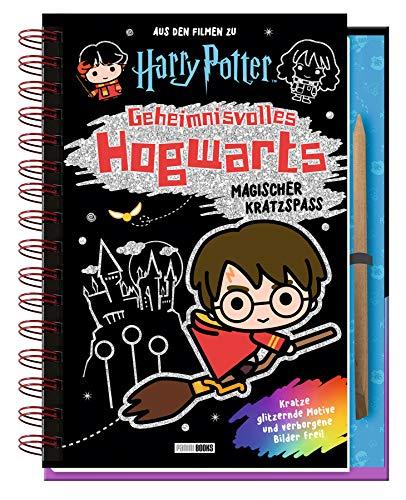 Aus den Filmen zu Harry Potter: Geheimnisvolles Hogwarts: Magischer Kratzspaß (mit Kratzstift): Kratze glitzernde Motive und verborgene Bilder frei!