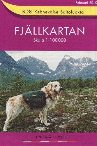 Fjällkartan 1 : 100 000 BD8 Kebnekaise - Saltoluokta Bergwanderkarte