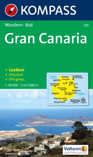 Kompass Karten, Gran Canaria: Wanderkarte mit Kurzführer, Stadtplänen und Radwegen. GPS genau (Aqua3 Kompass)