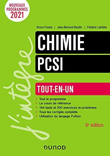 Chimie PCSI : tout-en-un : nouveaux programmes 2021