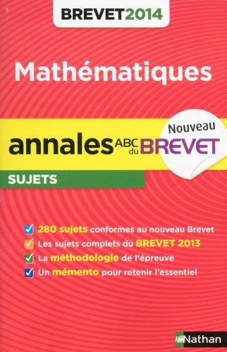 Mathématiques : brevet 2014