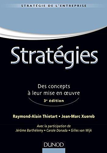 Stratégies, des concepts à leur mise en oeuvre