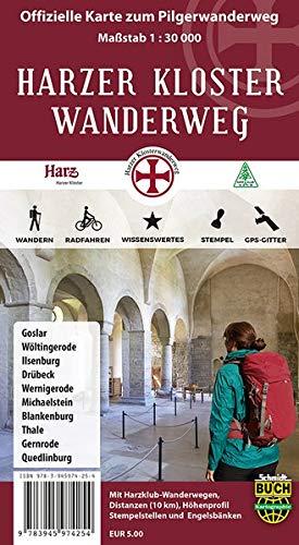 Harzer Kloster-Wanderweg: Offizielle Wander- und Fahrradkarte