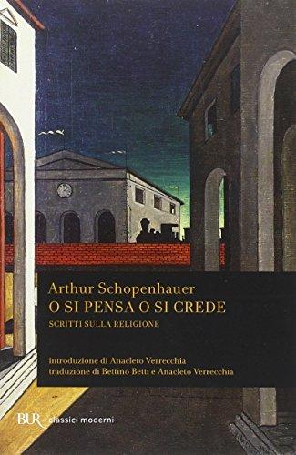 O si pensa o si crede. Scritti sulla religione