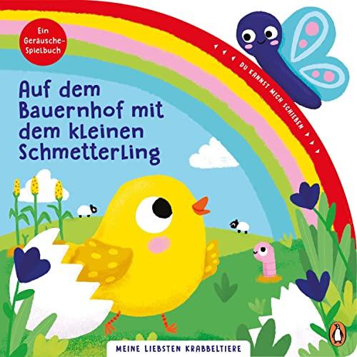 Meine liebsten Krabbeltiere - Auf dem Bauernhof mit dem kleinen Schmetterling: Pappbilderbuch mit Schiebeelement und Geräusch für Kinder ab 18 Monaten