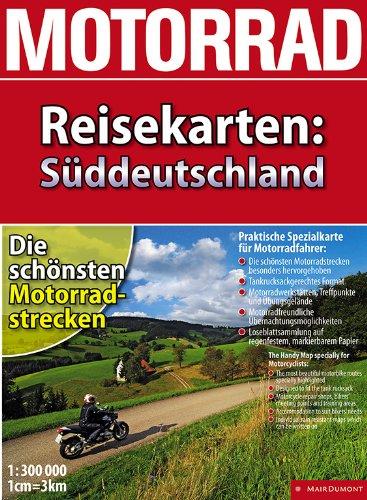 Motorrad-Reisekarte Süddeutschland 1:300.000