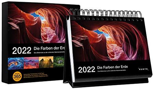 Tischkalender Die Farben der Erde 2022: 365-Tage Spiralaufsteller in Geschenkbox: 366-Tage Spiralaufsteller in Geschenkbox