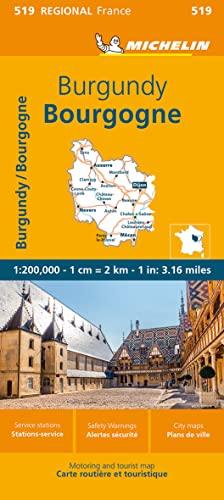 Michelin Burgund: Straßen- und Tourismuskarte 1:200.000 (MICHELIN Regionalkarten)