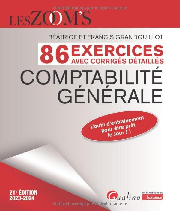 Comptabilité générale : 86 exercices avec corrigés détaillés : 2023-2024