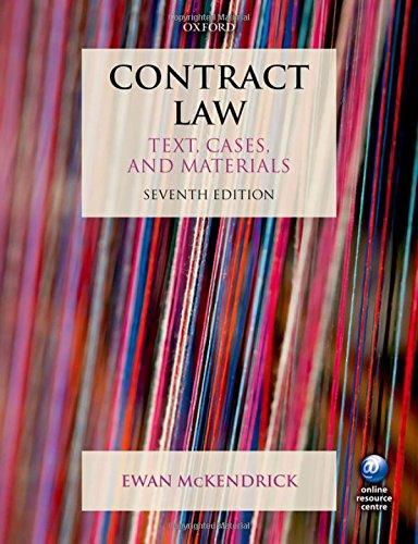 Contract Law: Text, Cases and Materials