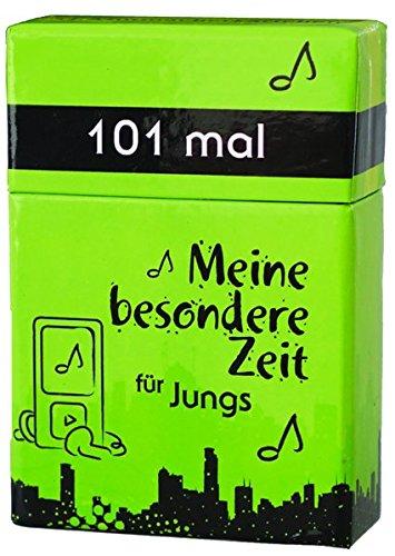 101 mal Meine besondere Zeit - für Jungs: Box mit 51 beidseitig bedruckten Kärtchen - 65x25x94mm