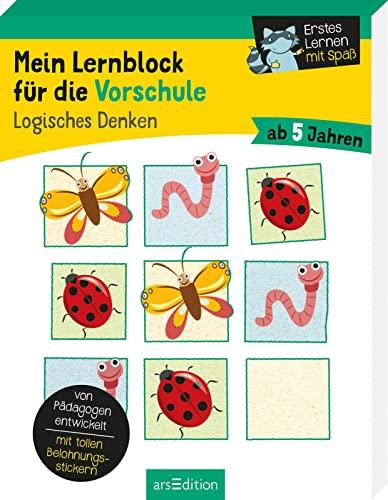 Mein Lernblock für die Vorschule – Logisches Denken: Übungen und Rätsel für Kindergarten- und Vorschulkinder. Von Pädagogen entwickelt – mit tollen Belohnungsstickern – ab 5 Jahren