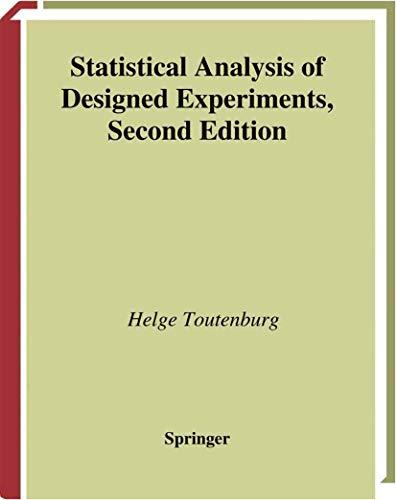 Statistical Analysis of Designed Experiments (Springer Texts in Statistics)