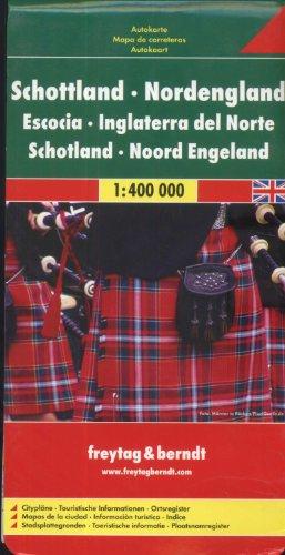 Freytag Berndt Autokarten, Schottland-Nordengland - Maßstab 1:400 000: Scotland, Nothern England. Citypläne. Ortsregister mit Postleitzahlen. Touristische Informationen (Road Maps)