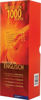 Karteikarten. Die wichtigsten 1000 Wörter Englisch