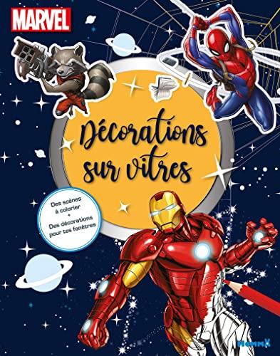 Marvel : Décorations sur vitres : Des scènes à colorier + Des décorations pour tes fenêtres