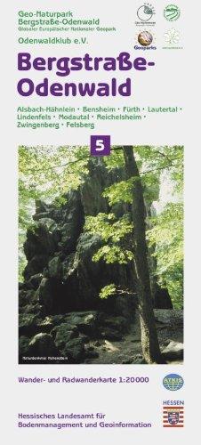 Topographische Freizeitkarten Hessen 1:20000. Naturpark Bergstrasse-Odenwald. Sonderblattschnitte auf der Grundlage der Topographischen Karte 1:25000 ... Modautal, Reichelsheim, Zwingenberg, Felsberg