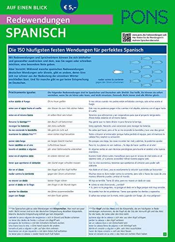 PONS Redewendungen auf einen Blick Spanisch: Die 150 wichtigsten Redewendungen mit Übersetzung und Beispielen für authentisches Spanisch (PONS Auf einen Blick)