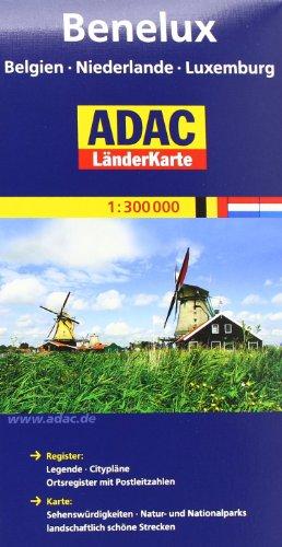 ADAC Länderkarte Benelux, Belgien, Niederlande, Luxemburg 1:300.000