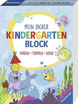 Mein dicker Kindergartenblock: Farben, Formen, Logik