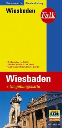 Falk Stadtplan Extra Standardfaltung Wiesbaden