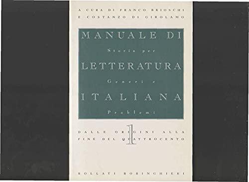 Manuale di letteratura italiana: 1