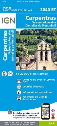 Carpentras - Vaison-la-Romaine - Dentelles de Montmirail 1:25 000