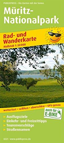 Müritz-Nationalpark: Rad- und Wanderkarte mit Ausflugszielen, Einkehr- & Freizeittipps, Nebenkarte Müritz Nationalpark, östlicher Teil, Straßennamen, ... 1:50000 (Rad- und Wanderkarte / RuWK)