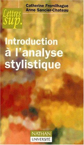 Introduction à l'analyse stylistique