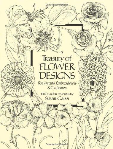 Treasury of Flower Designs for Artists, Embroiderers and Craftsmen (Dover Pictorial Archives)