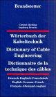 Wörterbuch der Kabeltechnik. Deutsch/ Englisch/ Französisch: German-English-French/English-German-French/French-German-English