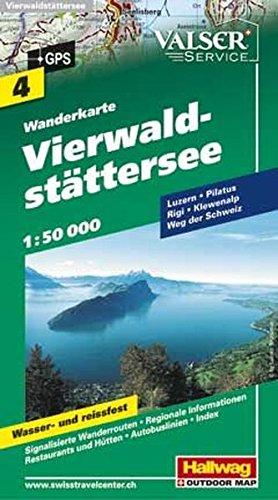 Vierwaldstättersee Wanderkarte: Nr. 4, Massstab 1:50000 (Hallwag Wanderkarten)