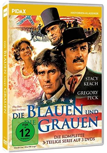 Die Blauen und die Grauen (The Blue and the Gray) / Der komplette Dreiteiler mit Gregory Peck und Stacey Keach (Pidax Historien-Klassiker) [3 DVDs]