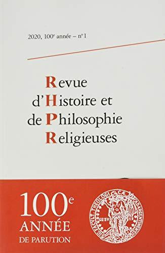 Revue d'histoire et de philosophie religieuses, n° 1 (2020)