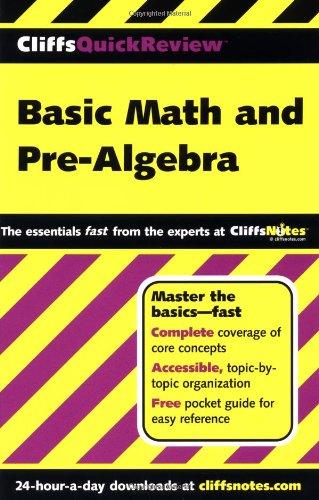 Cliffsquickreviewtm Basic Math and Pre-Algebra