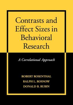 Contrasts and Effect Sizes in Behavioral Research: A Correlational Approach