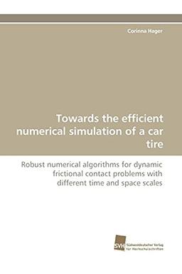 Towards the efficient numerical simulation of a car tire: Robust numerical algorithms for dynamic frictional contact problems with different time and space scales