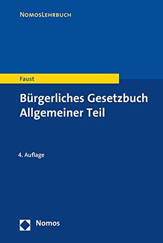 Bürgerliches Gesetzbuch Allgemeiner Teil