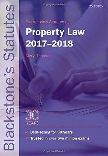 Blackstone's Statutes on Property Law 2017-2018