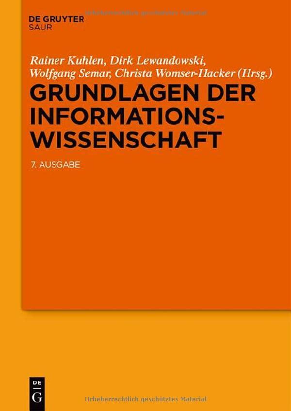 Grundlagen der Informationswissenschaft