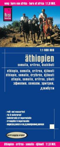 Reise Know-How Landkarte Äthiopien, Somalia, Eritrea, Dschibuti (1:1.800.000): world mapping project: Kartenbild 2seitig, Exakte Höhenlinien, ... Ortsindex,  reiß- und wasserfest