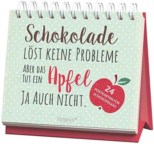 Schokolade löst keine Probleme, aber das tut ein Apfel ja auch nicht: 24 Postkarten für Schokoholics