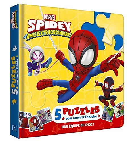 Spidey et ses amis extraordinaires : une équipe de choc ! : 5 puzzles pour raconter l'histoire