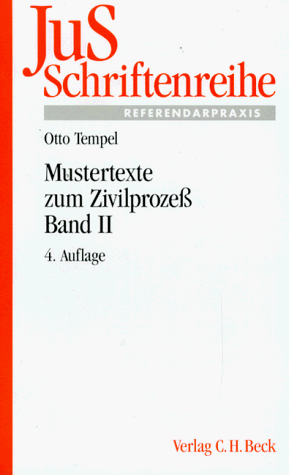 JuS-Schriftenreihe, H.61, Mustertexte zum Zivilprozeß