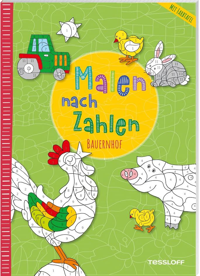 Malen nach Zahlen. Bauernhof: Mit ausklappbarer Farbtafel. Ab 6 Jahren