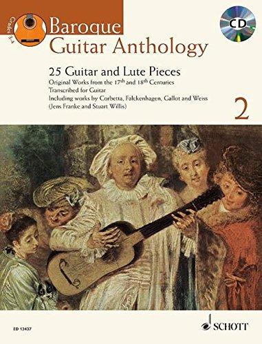 Baroque Guitar Anthology: 25 Guitar and Lute Pieces. Vol. 2. Gitarre. Ausgabe mit CD. (Schott Anthology Series)