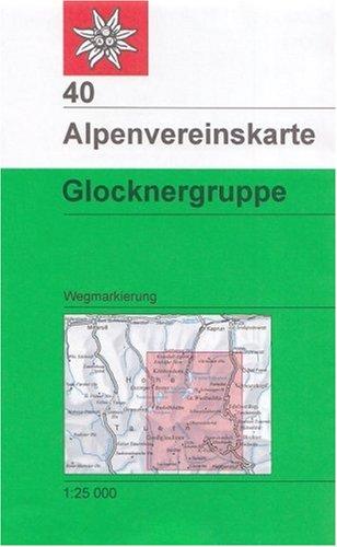 DAV Alpenvereinskarte 40 Glocknergruppe 1 : 25 000 Wegmarkierung: Topographische Karte