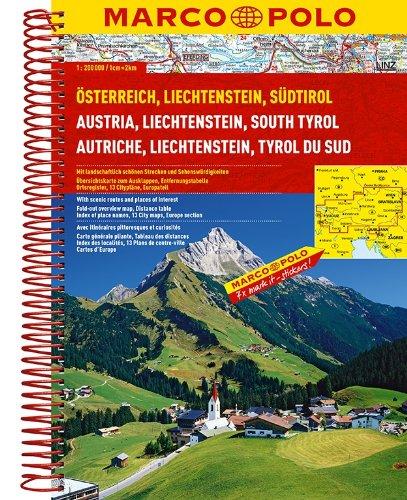 MARCO POLO Reiseatlas Österreich/Liechtenstein/Südtirol/Europa 1:200.000/1:4,5 Mio. (Marco Polo Road Atlases)