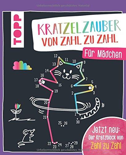 Kratzelzauber von Zahl zu Zahl für Mädchen: Der einzige Kratzblock von Zahl zu Zahl